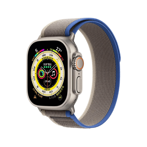 רצועת בד Trail Loop עבור Apple Watch 44/45/46/49 מ"מ פרוותית -כחולה