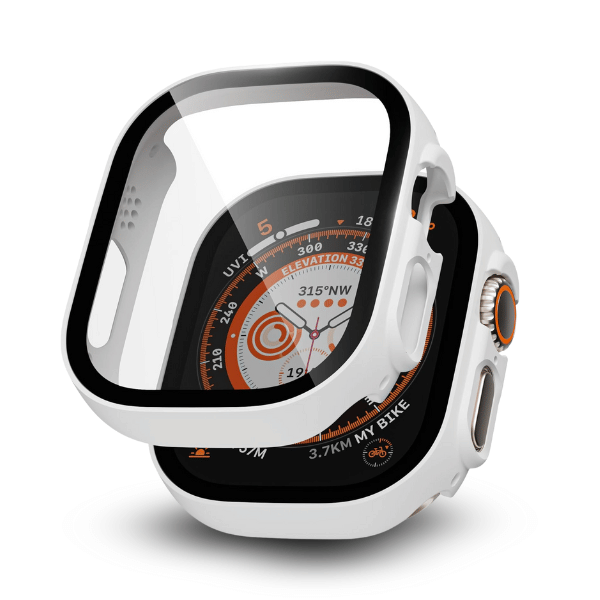 מגן לאפל ווטש אולטרה 49mm כיסוי זכוכית מלא  - White