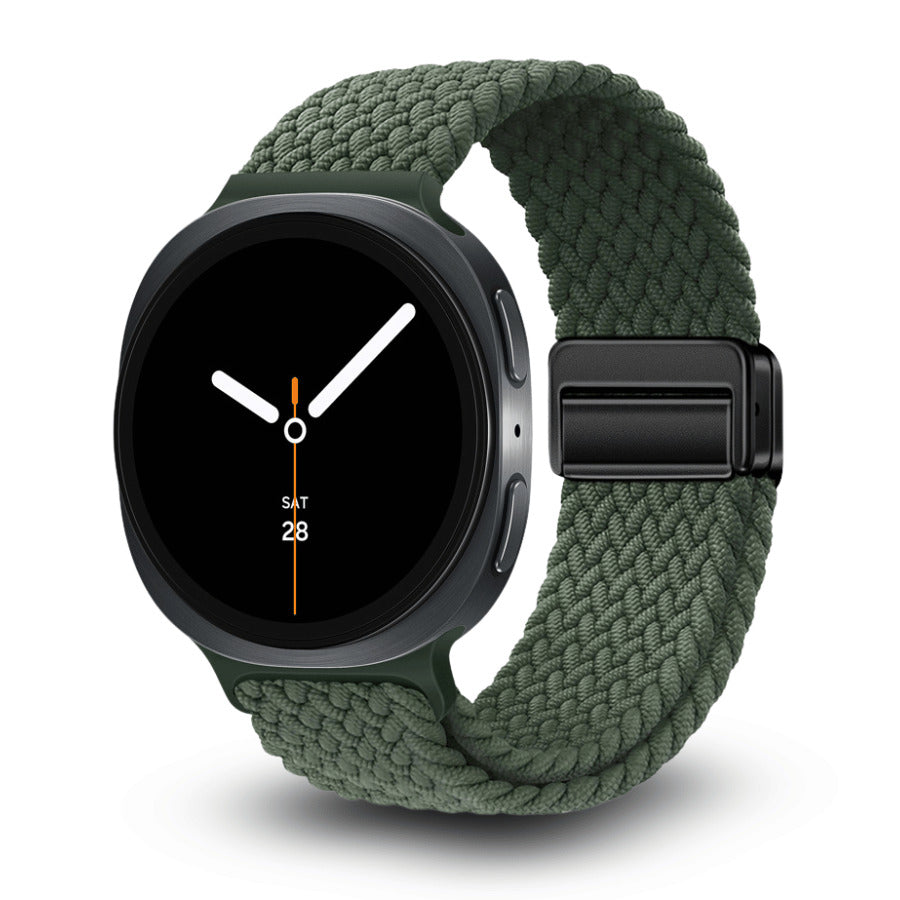 רצועה לסמסונג Galaxy Watch 8 מגנטית Loop ניילון חבל Green- WB06