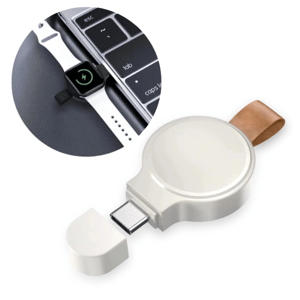 מטעין נייד קטן לאפל ווטש עם מחזיק מפתחות USB-C X52