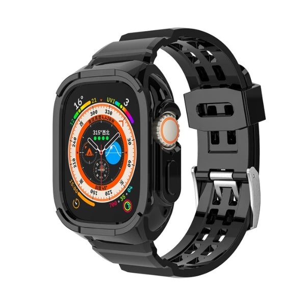 Apple Watch Ultra Full Case 49mm רצועת סיליקון הר געש -שחור