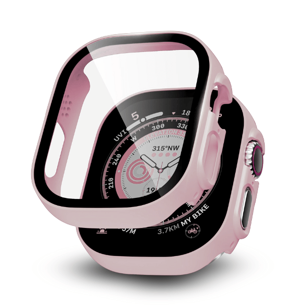 מגן לאפל ווטש אולטרה 49mm כיסוי זכוכית מלא  - Rose gold