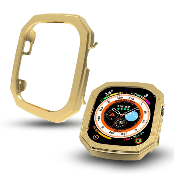 כיסוי יוקרתי למארז Apple Watch ultra 49mm AP Design Fang -זהב