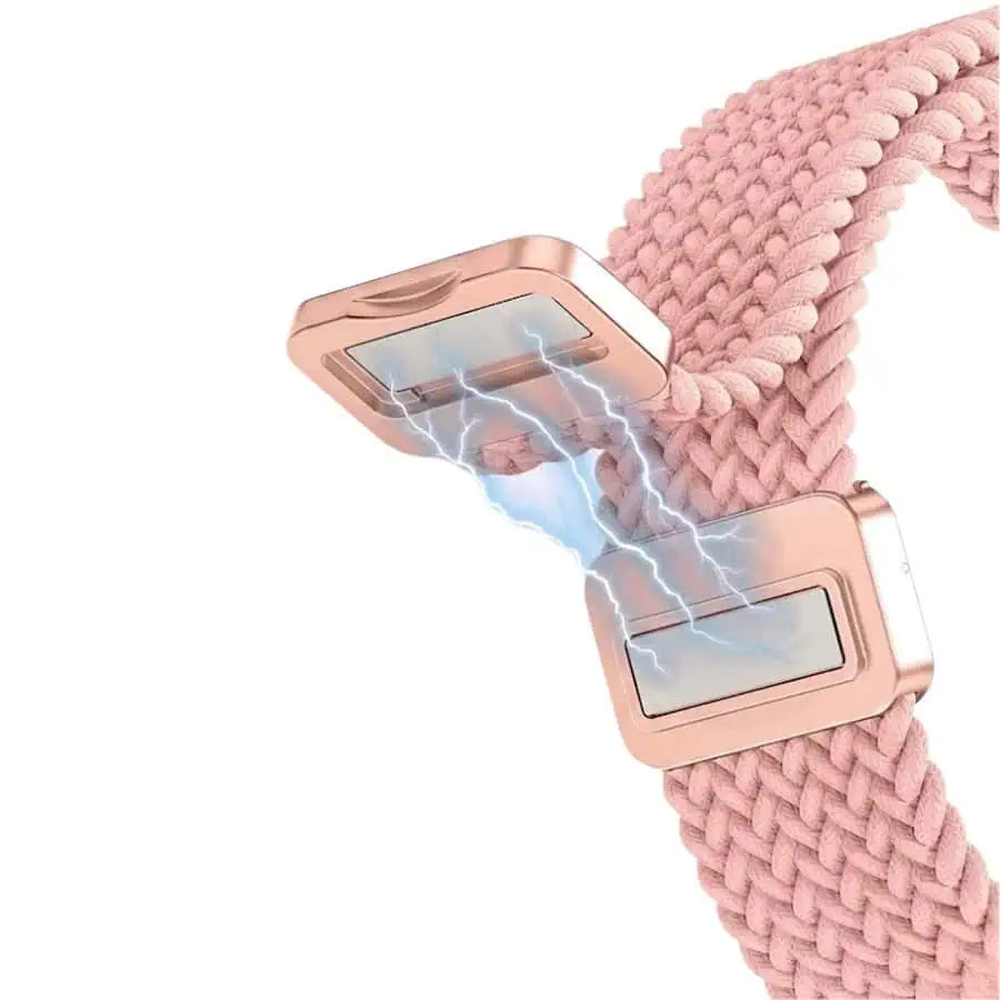 רצועה לסמסונג Galaxy Watch 8 מגנטית Loop ניילון חבל Pink- WB06