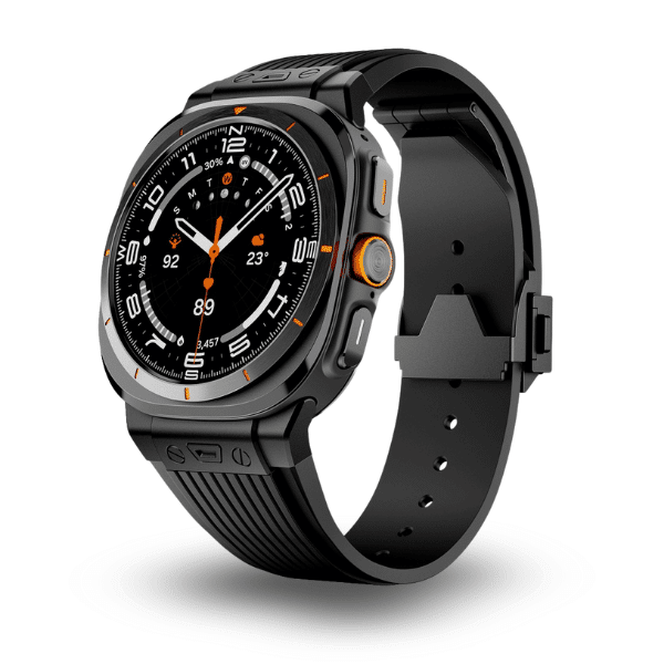 רצועת סיליקון פרימיום עבור Samsung Galaxy Watch Ultra Zeus -שחור שחור