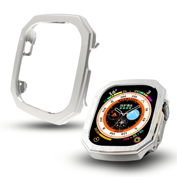 כיסוי יוקרתי למארז Apple Watch ultra 49mm AP Design Fang -כסף