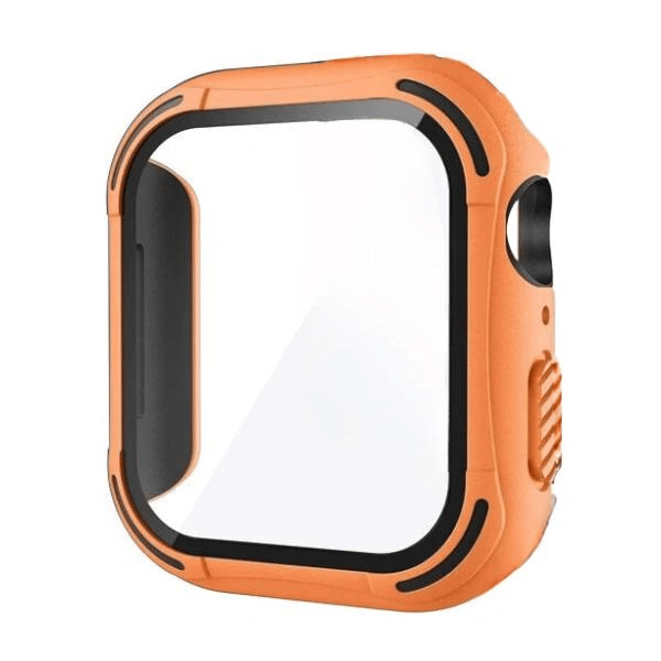 Apple watch Full Case 40MM 2-LAYER GLASS COVER Orange Black