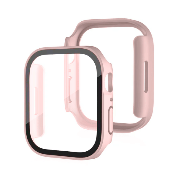 כיסוי מגן עמיד במים עבור Apple Watch Series 10 42mm מרובע - ורוד