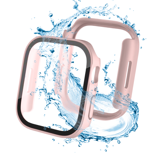 כיסוי מגן עמיד במים עבור Apple Watch Series 10 42mm מרובע - ורוד