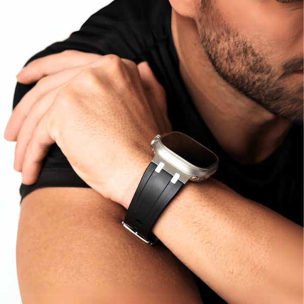 רצועת סיליקון פרימיום עבור Samsung Galaxy Watch Ultra AP Style Kopa - כסף כחול