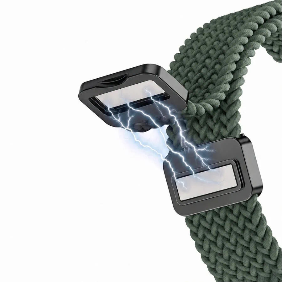 רצועה לסמסונג Galaxy Watch 8 מגנטית Loop ניילון חבל Green- WB06