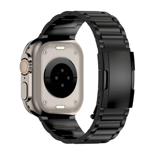 רצועה לאפל ווטש Titanium alloy סגנון Turtle Shell שחור 42/44/45/49mm
