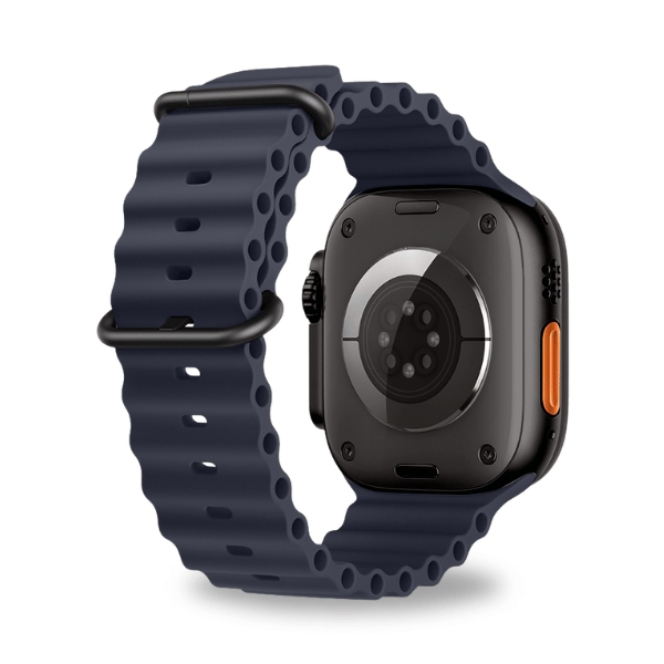 רצועת גומי אוקיינוס' עבור Apple Watch 44/45/46/49 מ"מ עם אבזם שחור סקוט - חצות