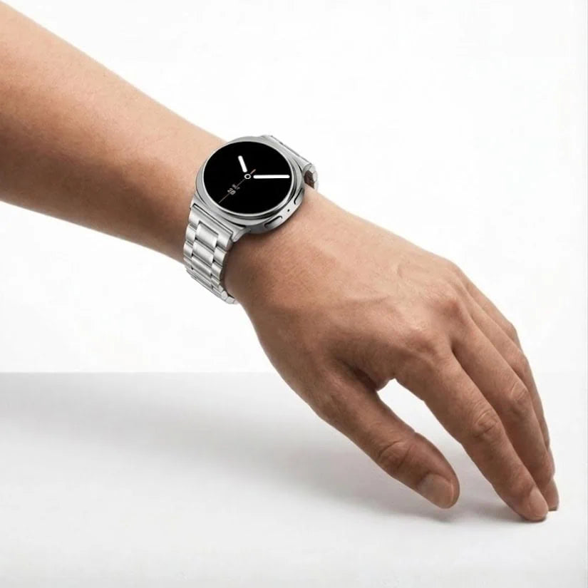 רצועה ברזל חוליות Galaxy Watch 8 Grand Series כסף WB10