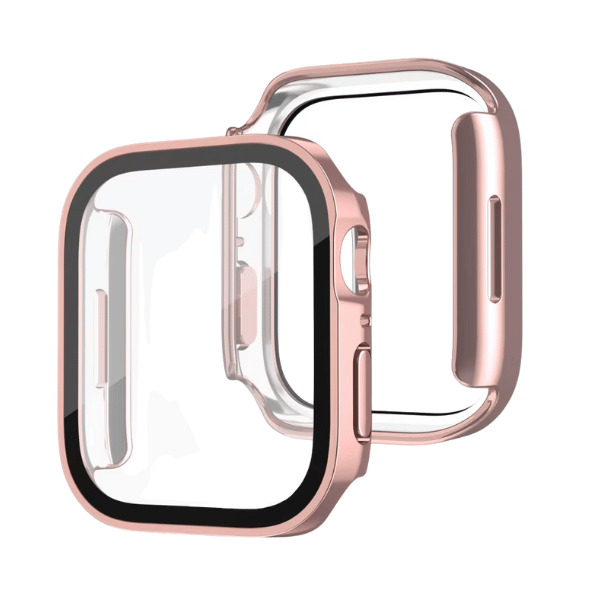 כיסוי מגן עמיד במים עבור Apple Watch Series 10 42mm מרובע - ורוד רוז