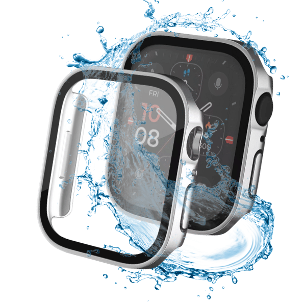 כיסוי מגן עמיד במים עבור Apple Watch Series 10 46mm מרובע - כסף