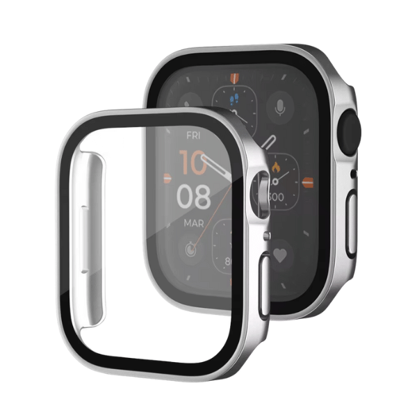 כיסוי מגן עמיד במים עבור Apple Watch Series 10 46mm מרובע - כסף