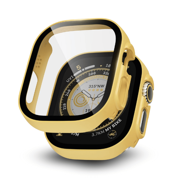 מגן לאפל ווטש אולטרה 49mm כיסוי זכוכית מלא  - Yellow