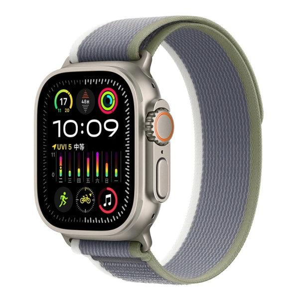 רצועת בד Trail Loop עבור Apple Watch 44/45/46/49 מ"מ פרוותית - אפור