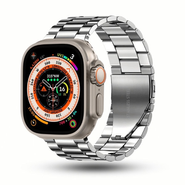 רצועת אפל ווטש מסדרת נירוסטה 44/45/46/49 מ"מ לקסי - כסף