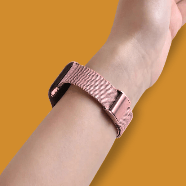 Milanese Slim Stainless Steel Band Buckle Series Apple Watch Zarina 42/44/45/49mm -Pink