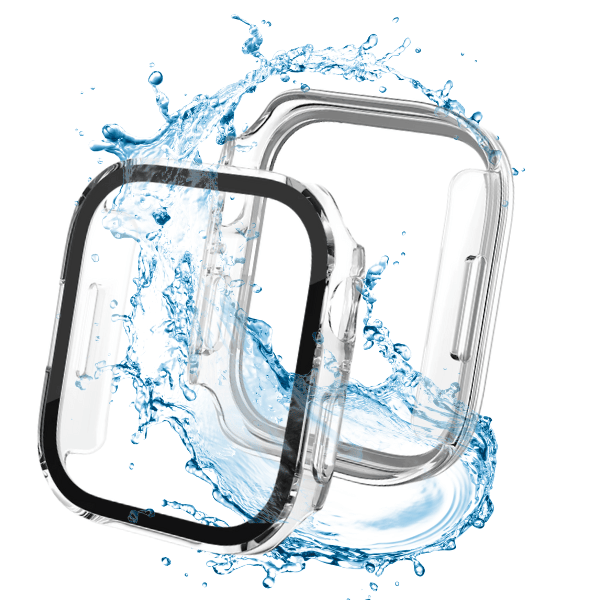 כיסוי מגן עמיד במים עבור Apple Watch Series 10 46mm מרובע - שקוף