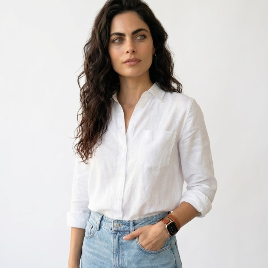 Cleopatra Double Tour Slim Genuine Leather Band for Apple Watch 40/41/42mm -Brown