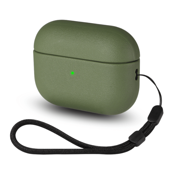 מגן קשה מסיליקון דמוי עור לאיירפודס 4 - ירוק