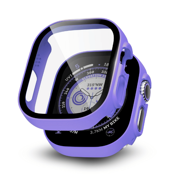 מגן לאפל ווטש אולטרה 49mm כיסוי זכוכית מלא  - purple