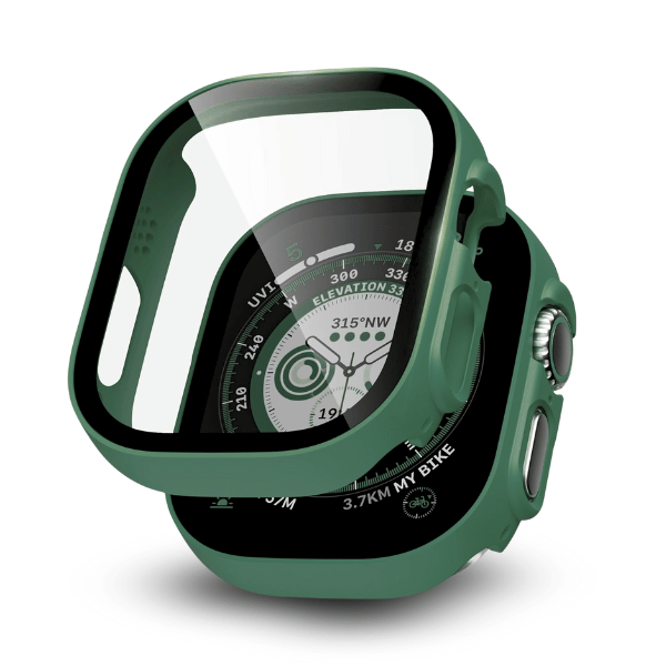 מגן לאפל ווטש אולטרה 49mm כיסוי זכוכית מלא  -Green