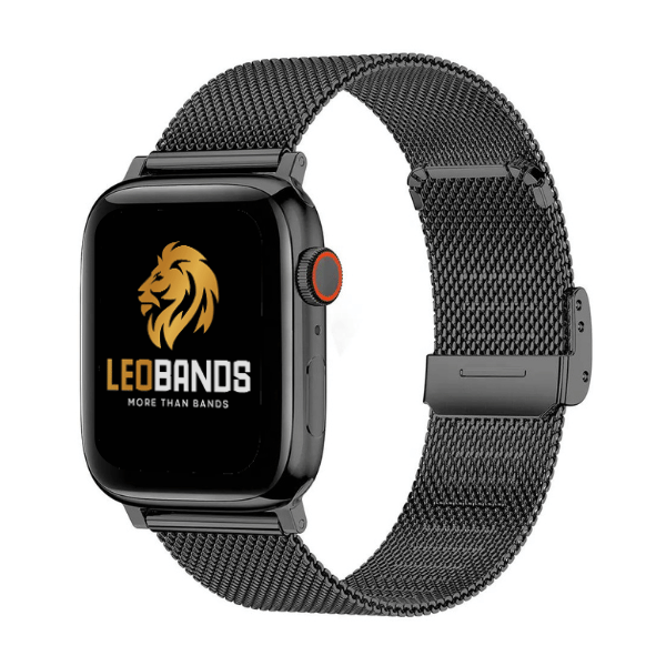 Milanese Stainless Steel Buckle Series Apple Watch band 38/40/41mm Kumar -Black