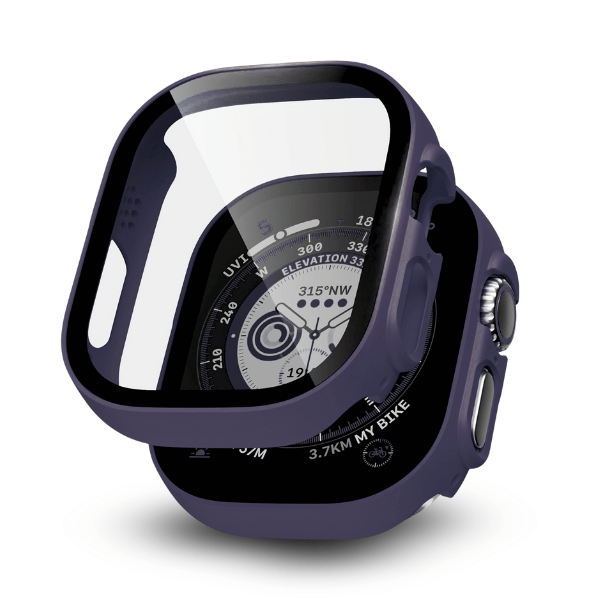 מגן לאפל ווטש אולטרה 49mm כיסוי זכוכית מלא - Dark Blue