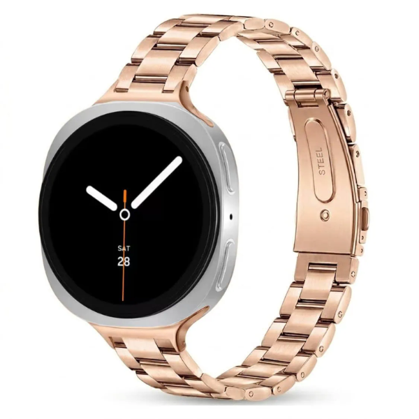 רצועה לגלקסי ווטש 8 רוחב 14mm סגנון Three Beads Slimtouch WB09 צבע -Gold -Rose