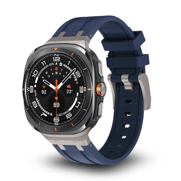 רצועת סיליקון פרימיום עבור Samsung Galaxy Watch Ultra AP Style Kopa - כסף כחול