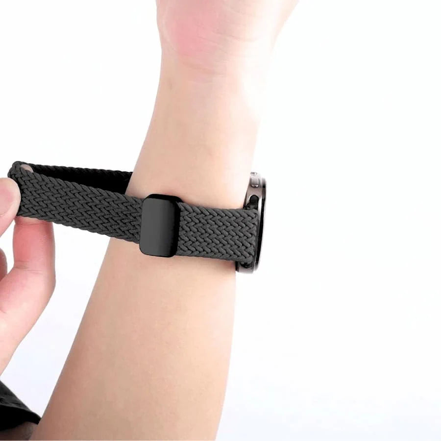 רצועה לסמסונג Galaxy Watch 8 מגנטית Loop ניילון חבל Black- WB06