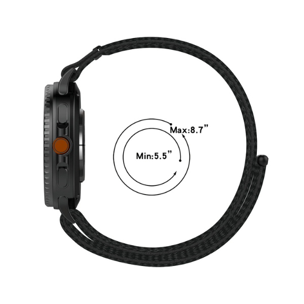 רצועת ניילון לשעוני גלקסי ווטש 8 Woven Nylon צבע -Balck
