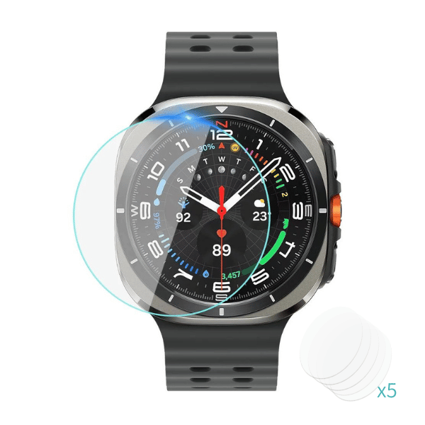 5x מגן מסך זכוכית מחוסמת עבור Samsung Galaxy Watch 7 Ultra (47 מ"מ)