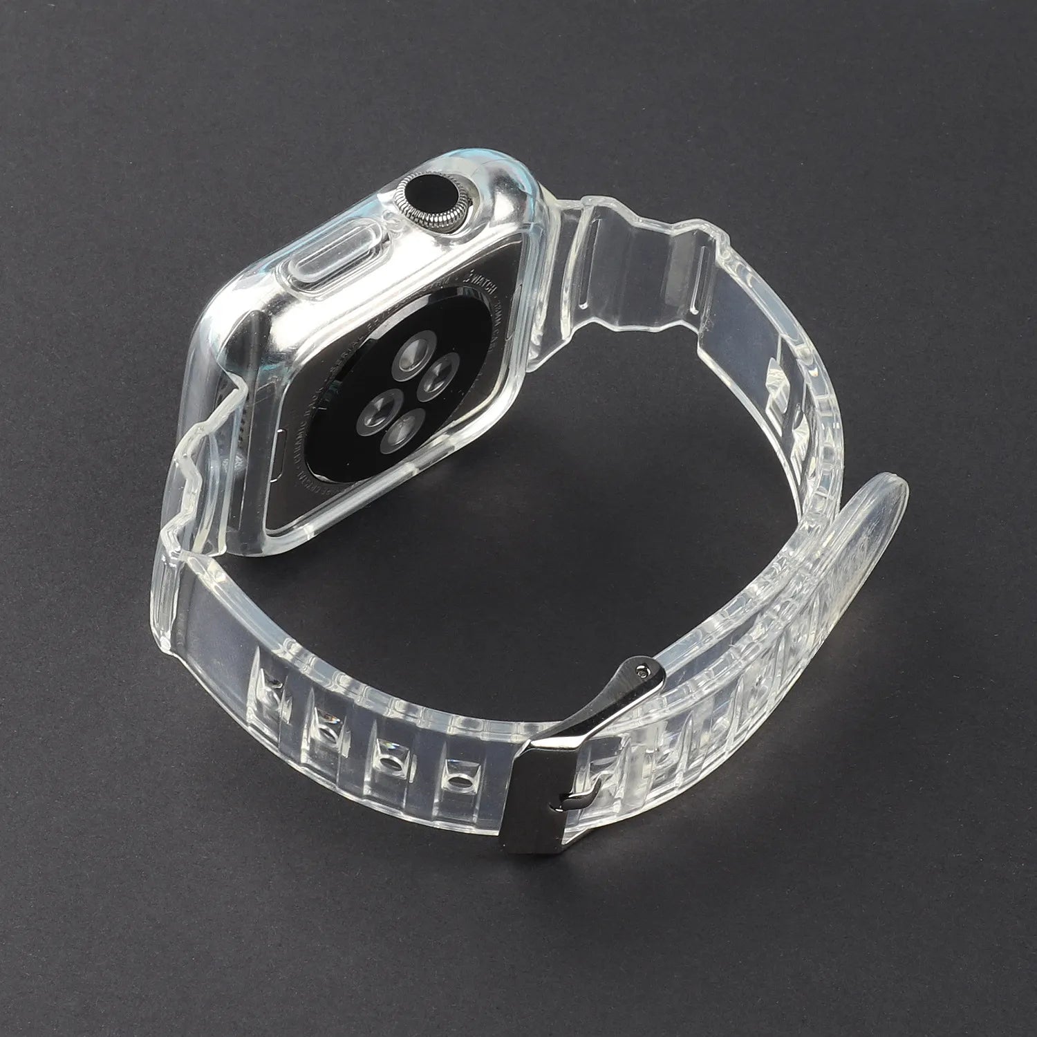 רצועת כיסוי חלקי שקוף 2 ב- 1 סיליקון אפל ווטש 41mm/40mm