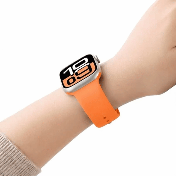 רצועת סיליקון פרימיום FKM AW02 אפל ווטש 44/45/46/49mm בצבע -Orange