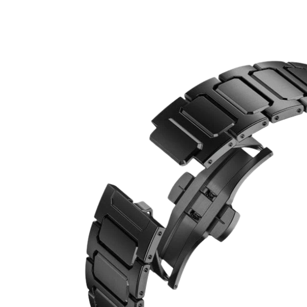 רצועה לאפל ווטש 44/45/46/49mm ברזל חוליות LEOBANDS Keith AW04 צבע-Black