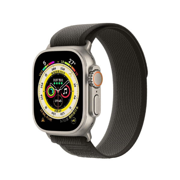 רצועת בד Trail Loop עבור Apple Watch 44/45/46/49 מ"מ פרוותית - שחורה