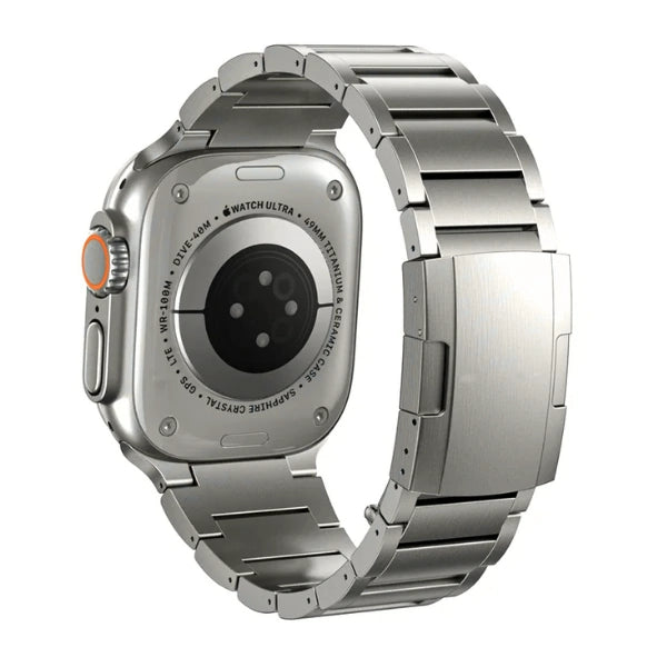 Titanium Alloy Turtle Shell Band for Apple Watch 42/44/45/49mm Alfred -Silver