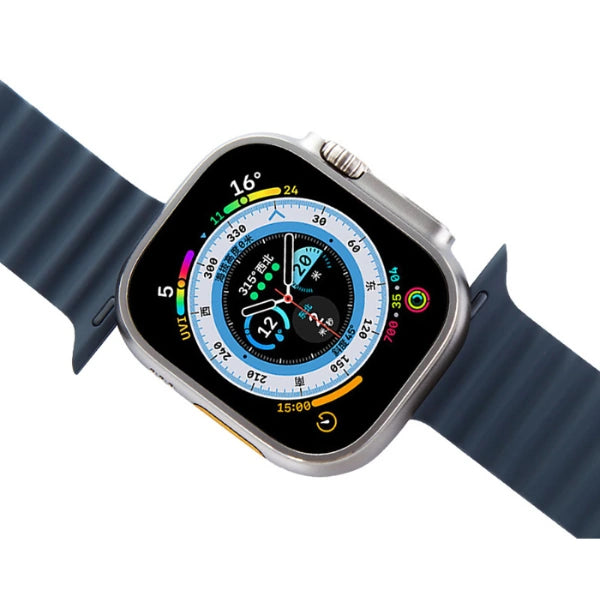 רצועת גומי אוקיינוס' עבור Apple Watch 44/45/46/49 מ"מ עם אבזם טיטניום סקוט - לבן