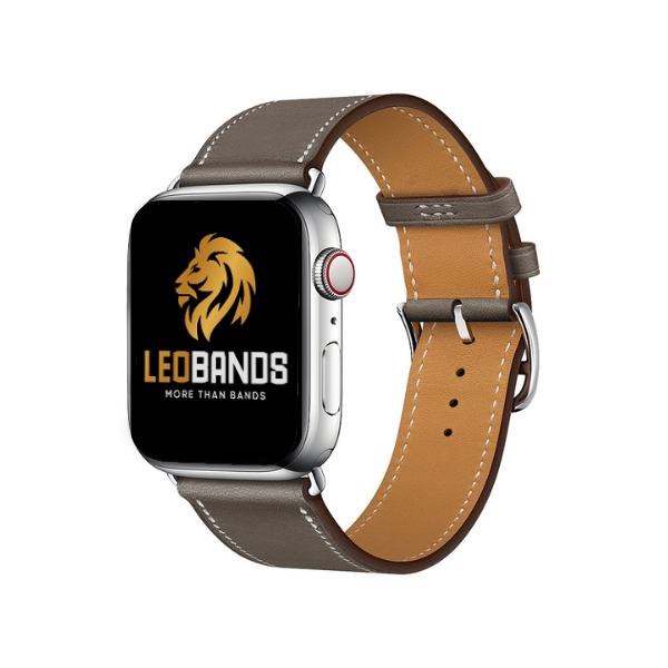 Single Tour Genuine Leather Apple Watch Band 38/40/41mm Belle -Grey