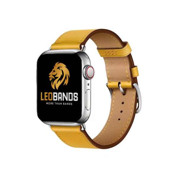 Single Tour Genuine Leather Apple Watch Band 38/40/41mm Belle -Yellow