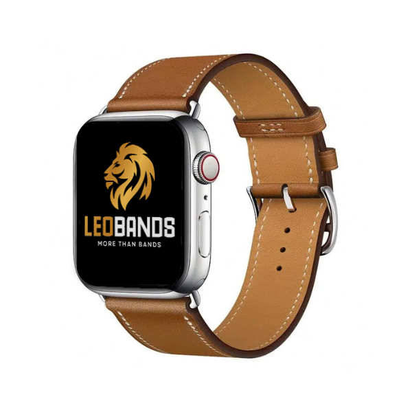Single Tour Genuine Leather Apple Watch Band 38/40/41mm Belle -Brown