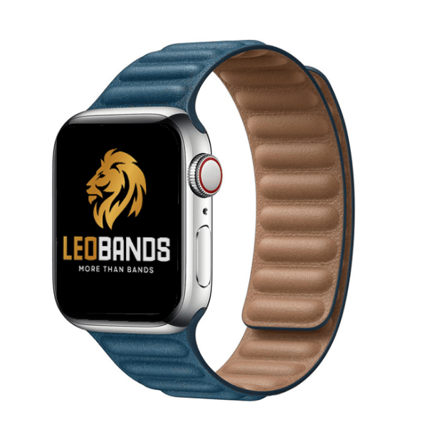 Magnetic link Genuine Leather Series Apple Watch Band 38/40/41mm Olympia -Blue