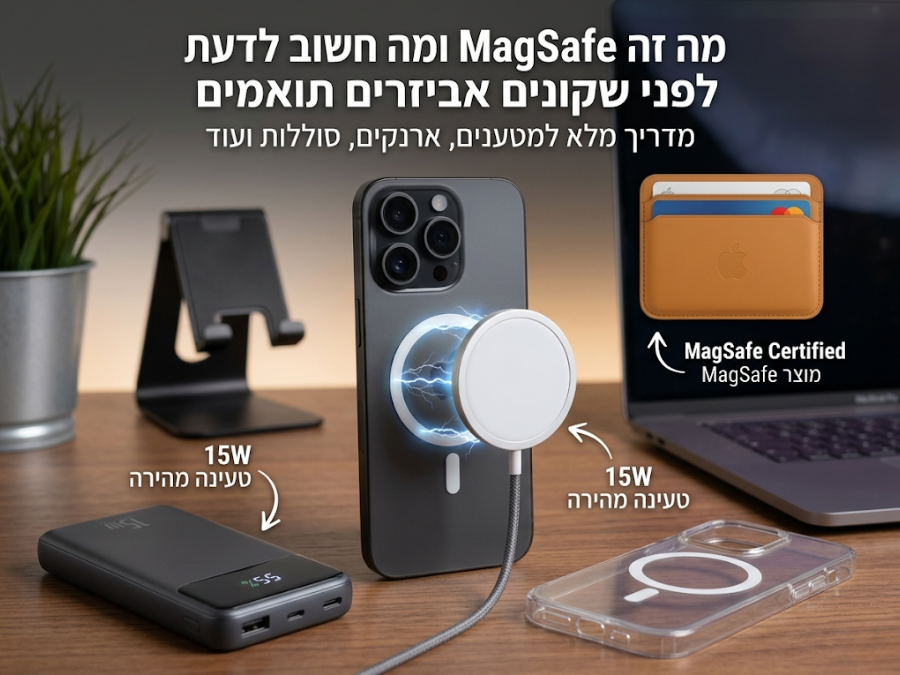 מה זה MagSafe ומה חשוב לדעת לפני שקונים אביזרים תואמים