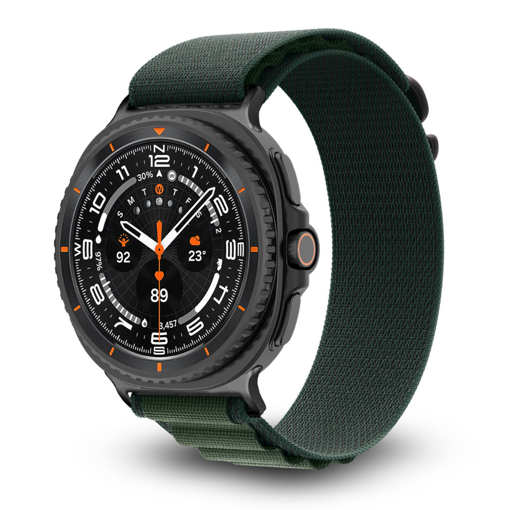 רצועת ניילון לשעון Galaxy Watch 8 סגנון Alpine Nylon Loop WB07 צבע -Green