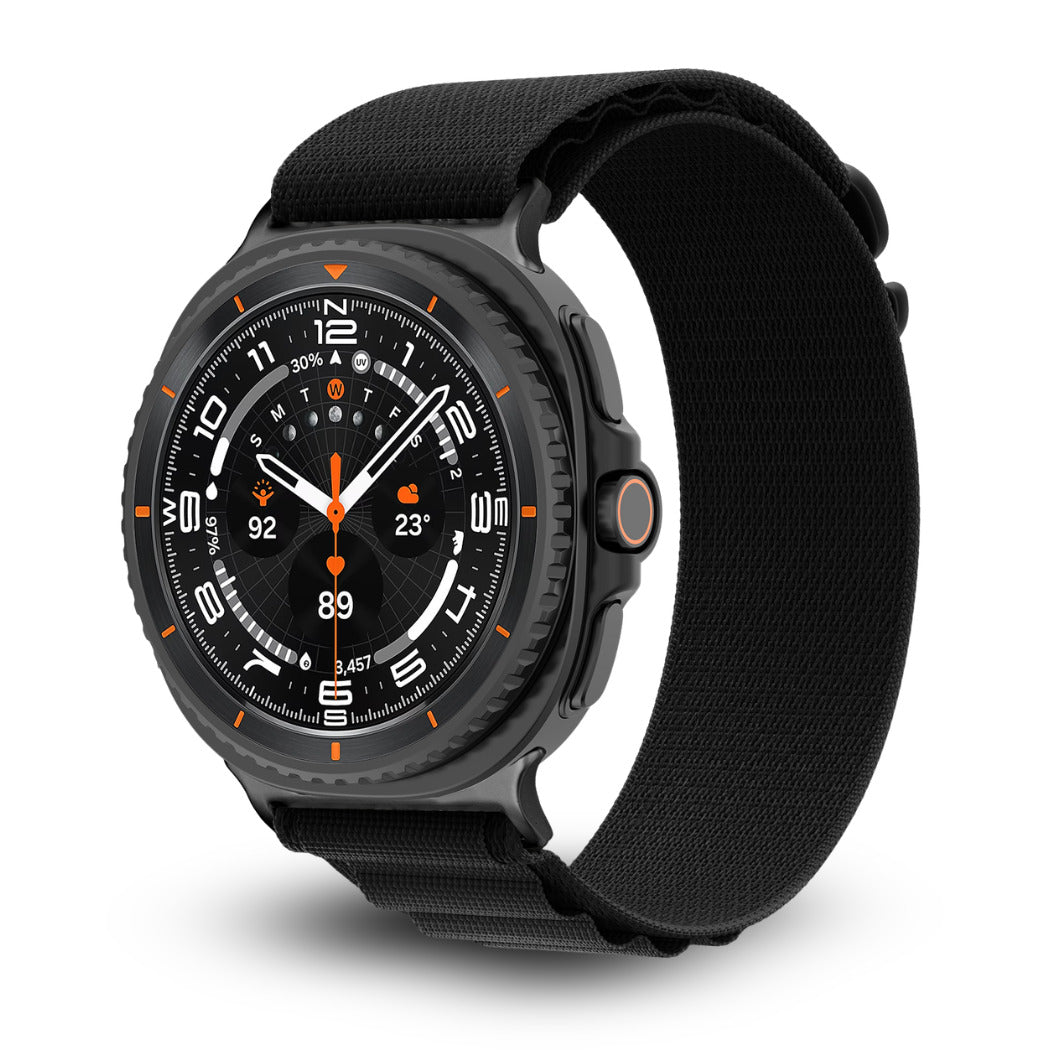 רצועת ניילון לשעון Galaxy Watch 8 סגנון Alpine Nylon Loop WB07 צבע -Black